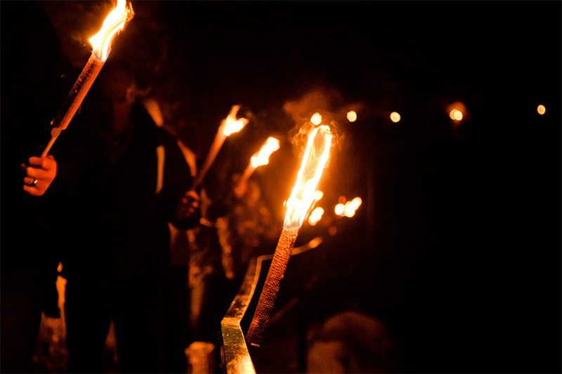 torchlight walk - a Teambuilding Event of eventagency creventiv Sinsheim